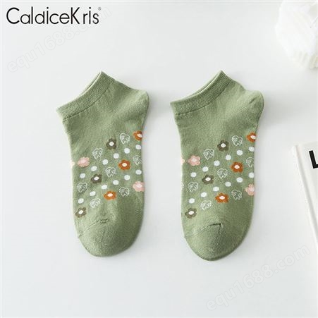 CaldiceKris女袜船袜隐形袜品质棉袜（5双装）CK-FS1017
