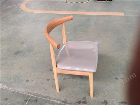 图书馆会议室橡胶木牛角椅阅览椅元正木业