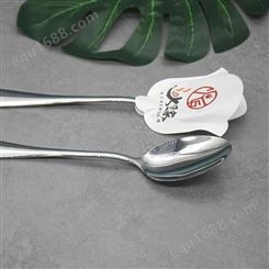 彩印勺子套味来雨田批量定制精美异形勺子包装纸袋咖啡厅餐馆广告