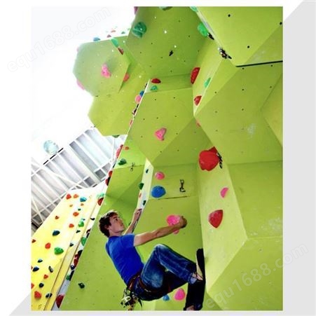 奇乐室内运动公园玻璃钢抱石攀岩墙定制儿童拓展体能训练