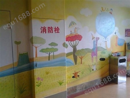 专业生产  幼儿园墙绘  仿真人物 3D壁画 卡通人物绘画