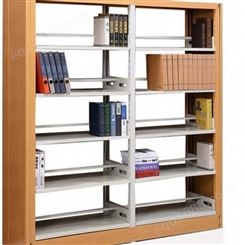 图书馆专用单双面钢木书架手摇式可以移动图书柜
