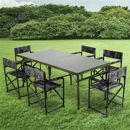 野营折叠桌椅 单人户外折叠多功能椅 04型会议折叠作业桌椅