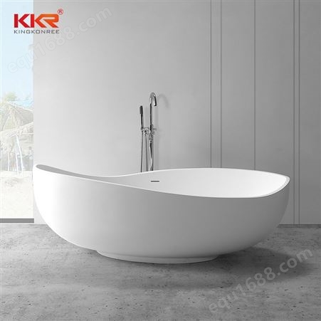 KingKonree卫浴工厂酒店工程独立式浴缸一体式人造石泡澡缸