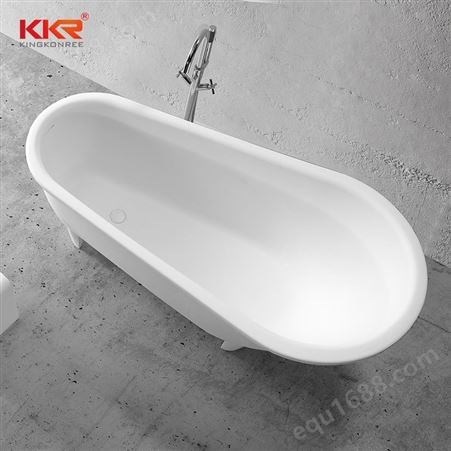 KKR 欧式独立地面人造石浴缸 民宿酒店工程个性成人泡澡浴缸