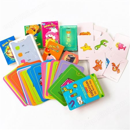 广州儿童识字卡片厂家定制 学习卡批发销售 益智卡片制作