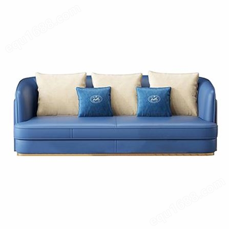 天一美家_别墅意式轻奢沙发组合1+2+3整套客厅设计师款真皮家具