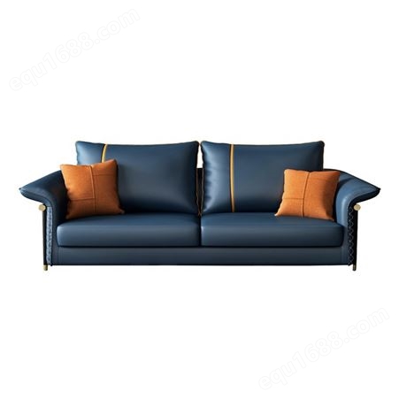 天一美家意式极简轻奢沙发头层牛皮现代简约皮艺客厅123组合家具