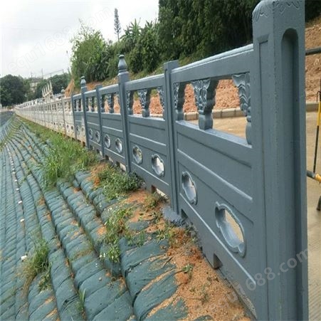 河道石栏杆 汉白玉大型石护栏 仿古建筑工艺 青石材质