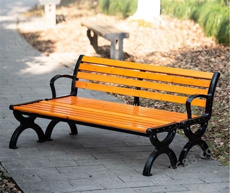 公园椅户外庭院休息铁艺长椅休闲铸铝防腐实木长条凳