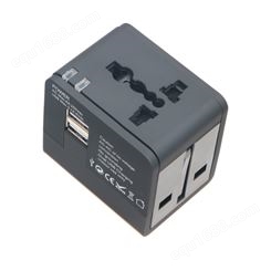 厂家多国旅行插头，转换插头插头欧规转换插座，英规双USB2.1A