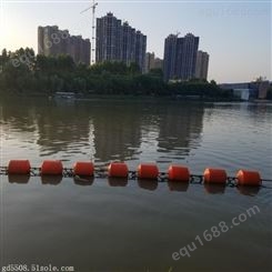 黄浦江上拦水草浮体 水库拦污浮筒